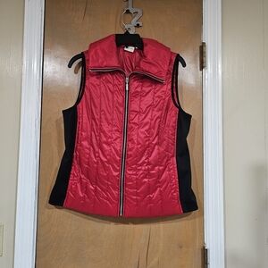 Stylish Red and Black Women's Quilted Vest
